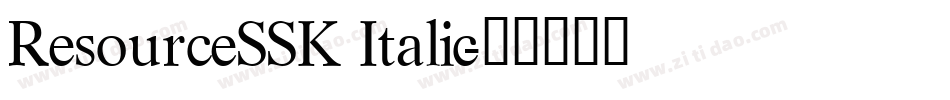 ResourceSSK Italic字体转换